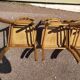 Lot de 4 chaises de bistrot ou de ferme en bois anciennes