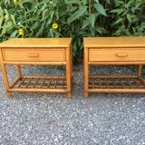 Bamboo and rattan bedsides