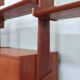 Mid century modular teak bookcase AV Arredamenti 1960s