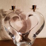 Pair of Schneider crystal chandeliers from the 50s