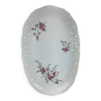 Old oval shaped dish Limoges porcelain
