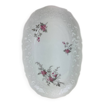 Plat de forme ovale ancien Limoges porcelaine