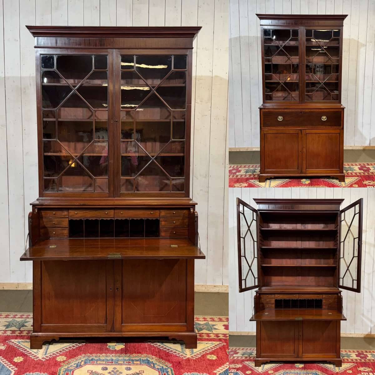 Victorian writing desk from the 19th century in mahogany.