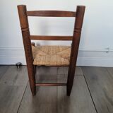 Chaise enfant ancienne en paille
