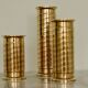 Mid-century Swedish brass candlestick trio