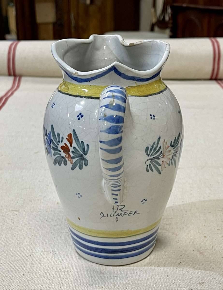 Pichet en faïence de Quimper HR du début XXème