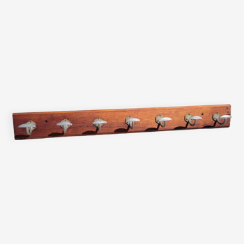 Large vintage wall coat rack