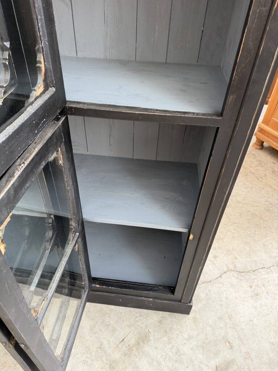 Patinated museum display case
