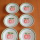 6 vintage apple plates