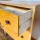 Vintage modernist light chene dresser has 4 drawers anne 1960