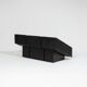 Obliqua two-seater leather sofa, Mario Botta, 1980s