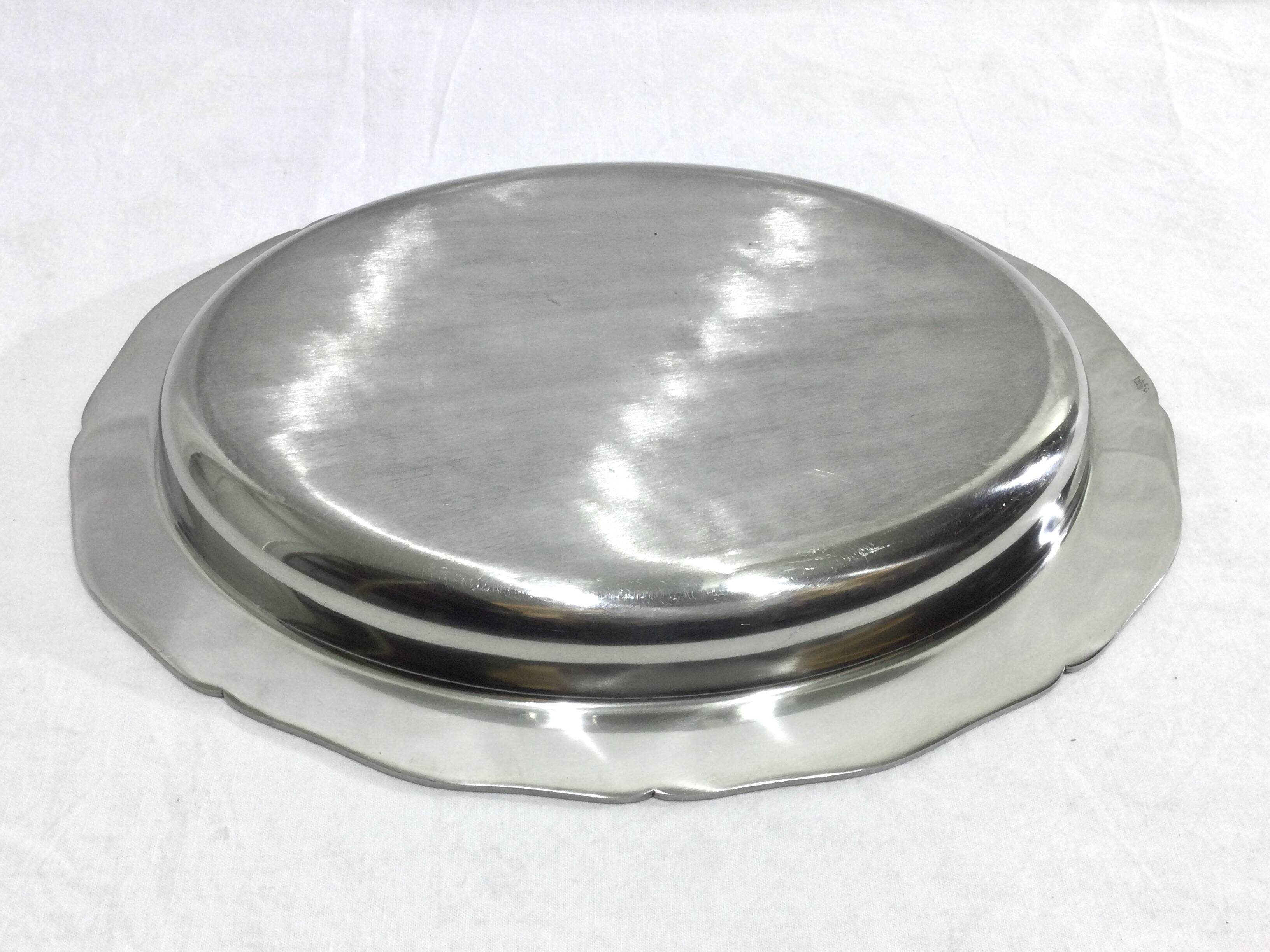 Silver Metal Serving Dish