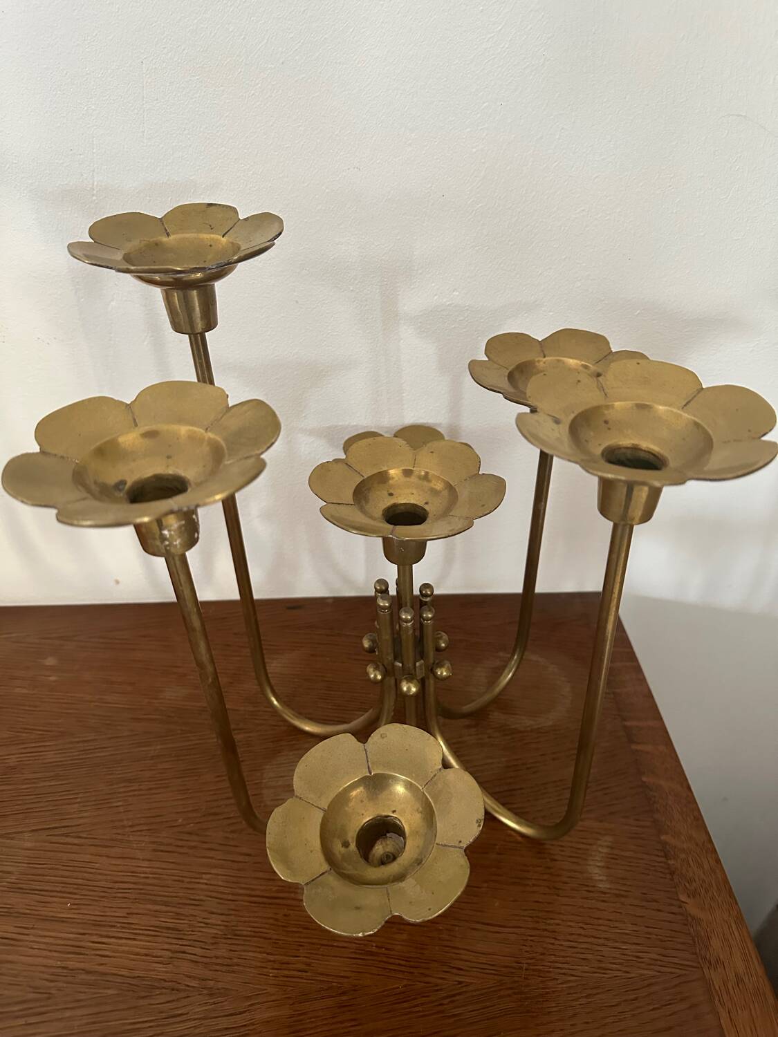 Candlestick candle holder 7 branches flowers