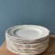 Set of 11 flat earthenware plates from Sarreguemines France