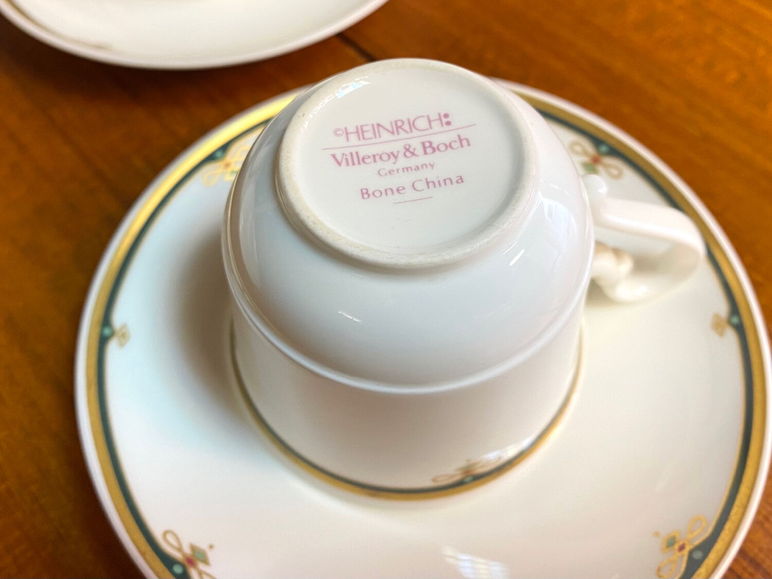 Villeroy & Boch 1960 porcelain coffee set of 6 cups and saucers