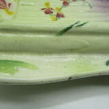 Plat à asperges barbotine KG St-Clément art-nouveau