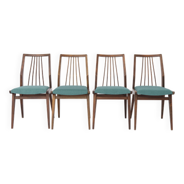 Ensemble de 4 chaises de salle à manger Casala, Allemagne années 1960, chaises en hêtre de style mid-century.