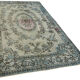 Handmade turkish 1970s 182 cm x 296 cm blue carpet