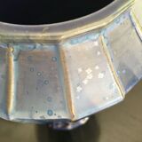 Vase ancien bleu en céramique émaillée