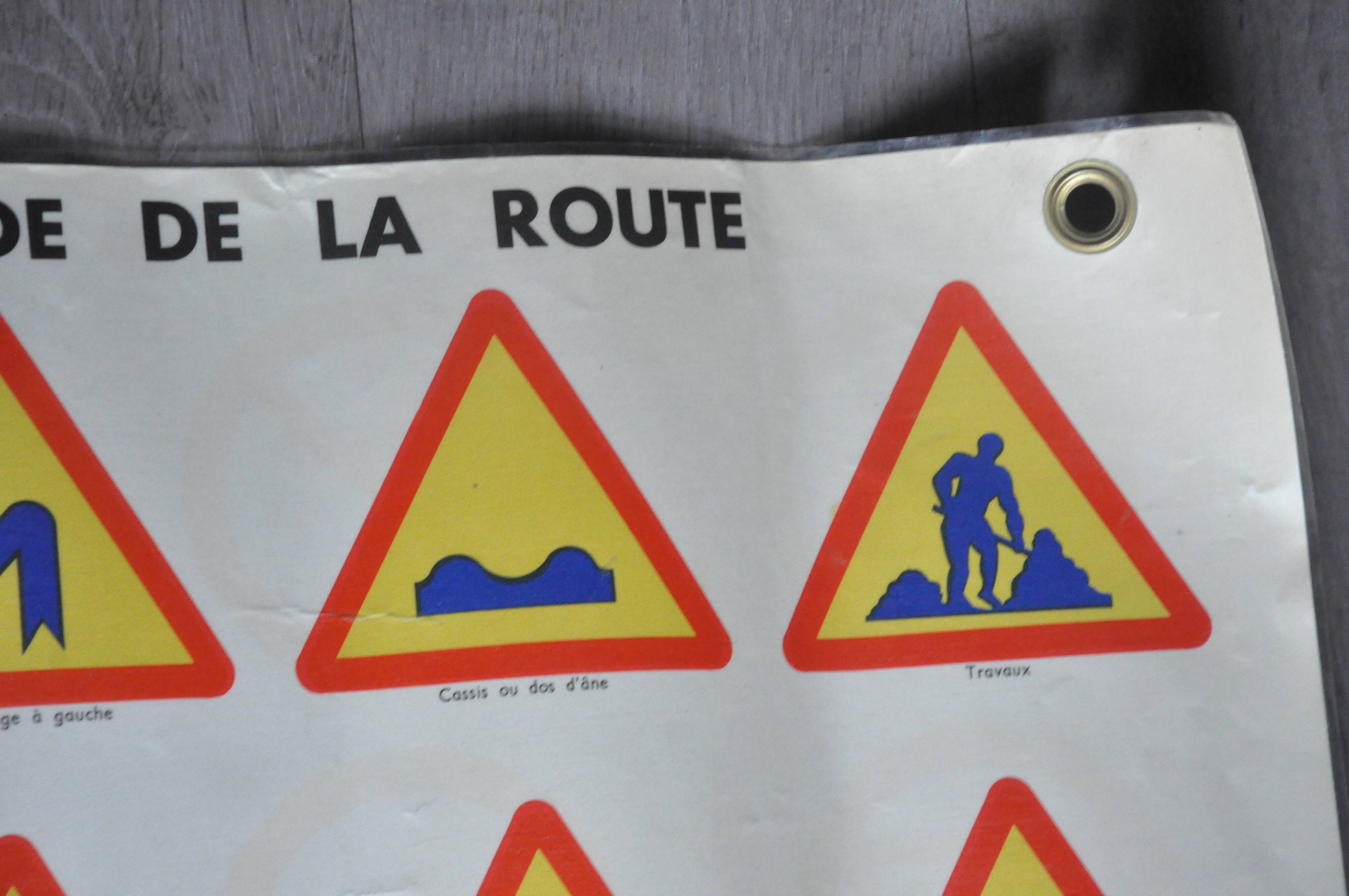 Old driving school poster highway code collection deco garage workshop