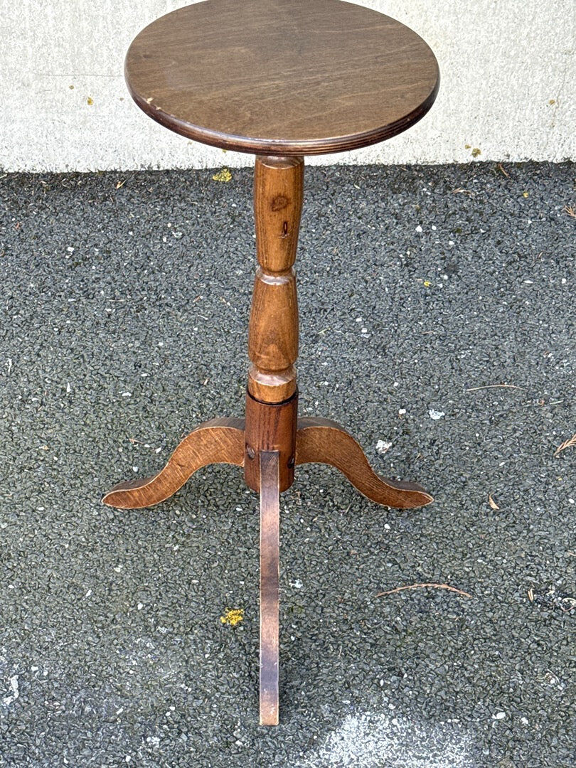 Sellette tripode vintage en bois