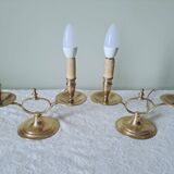 Paire de lampes anglaises en bronze doré "Peerage"