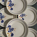 8 flat plates Badonviller model "Tunis