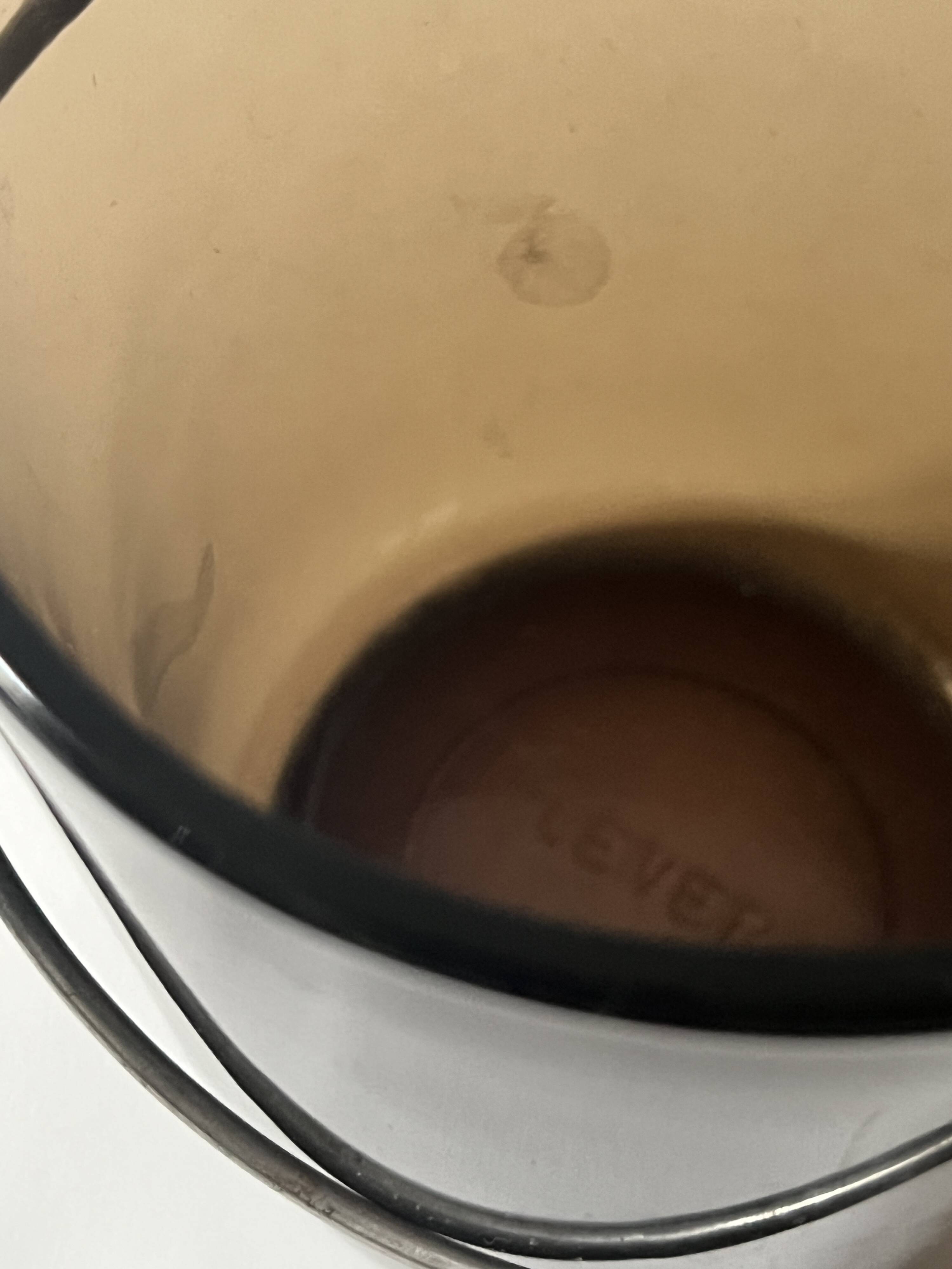 Amber glass ice bucket, France 1970