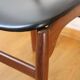 4 Scandinavian chairs in solid wood and black imitation leather