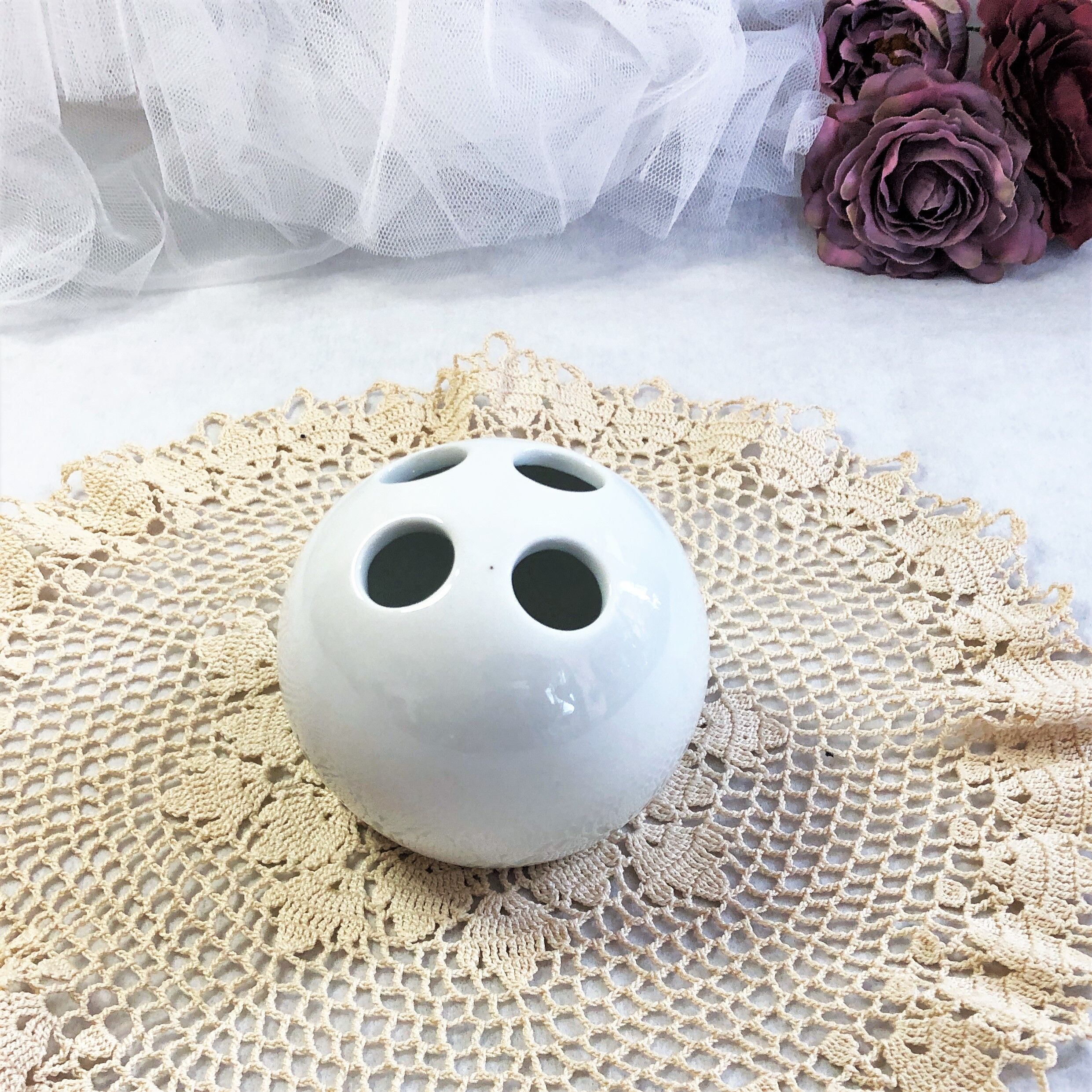 Bouquet maker vase soliflore porcelain