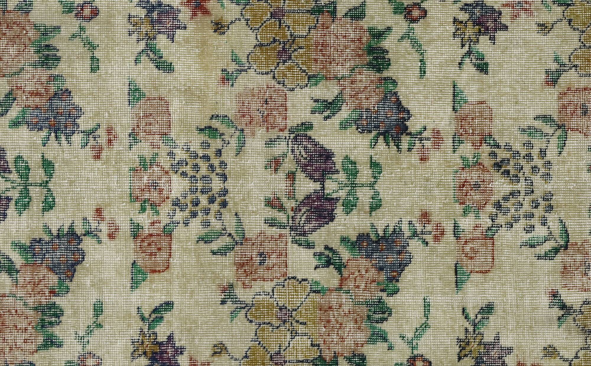 Turkish Anatolian Handmade Vintage Area Rug 194 cm x 109 cm