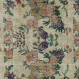 Turkish Anatolian Handmade Vintage Area Rug 194 cm x 109 cm