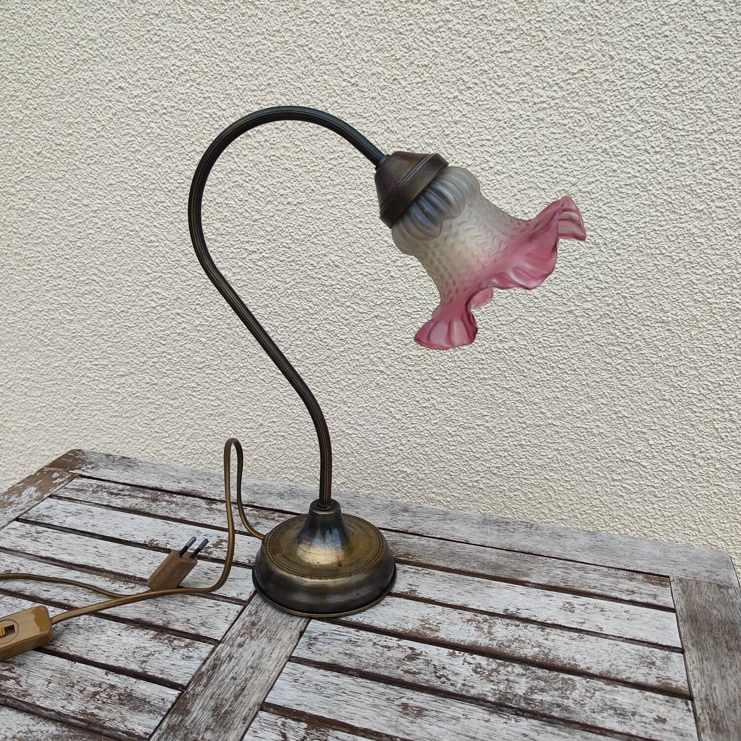 Art deco swan neck lamp See Delmas