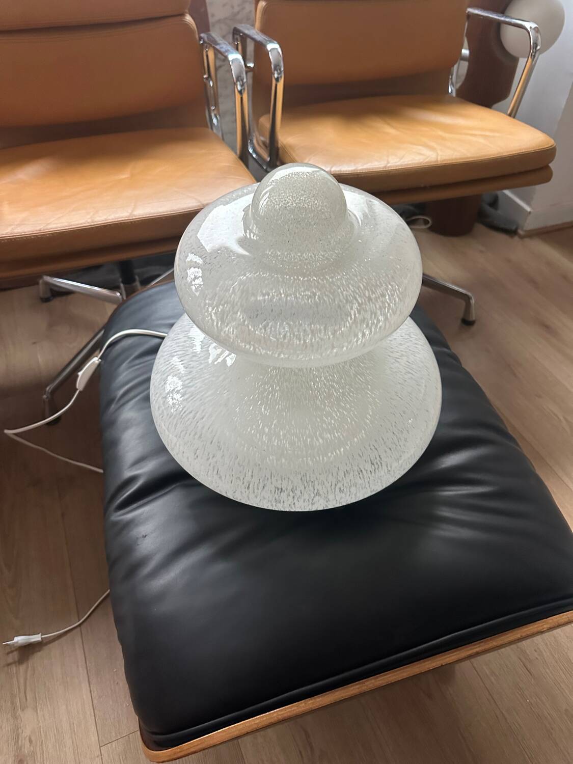 Large Murano glass lamp, Italian design, 70s