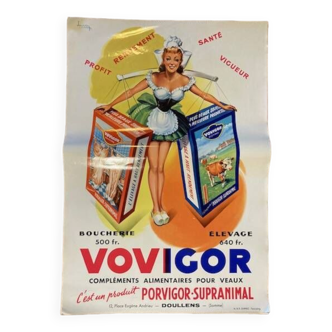 AFFICHE ANCIENNE PIN UP  VOVIGORD