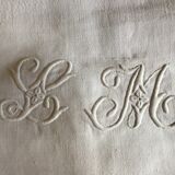 Tablecloth marked LM, late 19th century