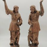Pair of Tuscan giltwood angel sculptures, late 17th century