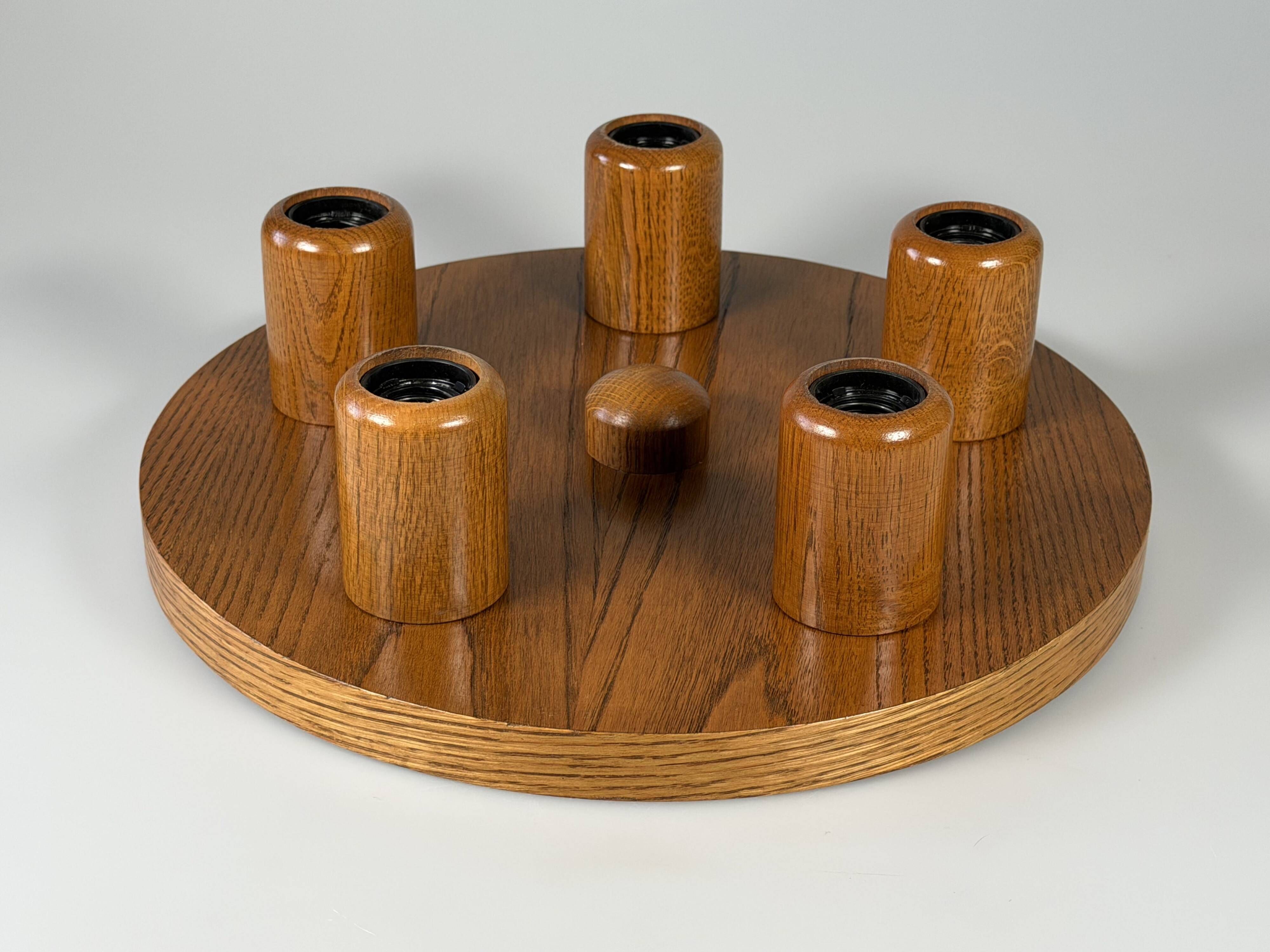 1960s 1970s Ceiling Lamp Brutalist Japandi Style Made in Germany