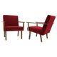 Pair of 1960s Mid-Century Modern Beech Armchairs from Czechoslovakia