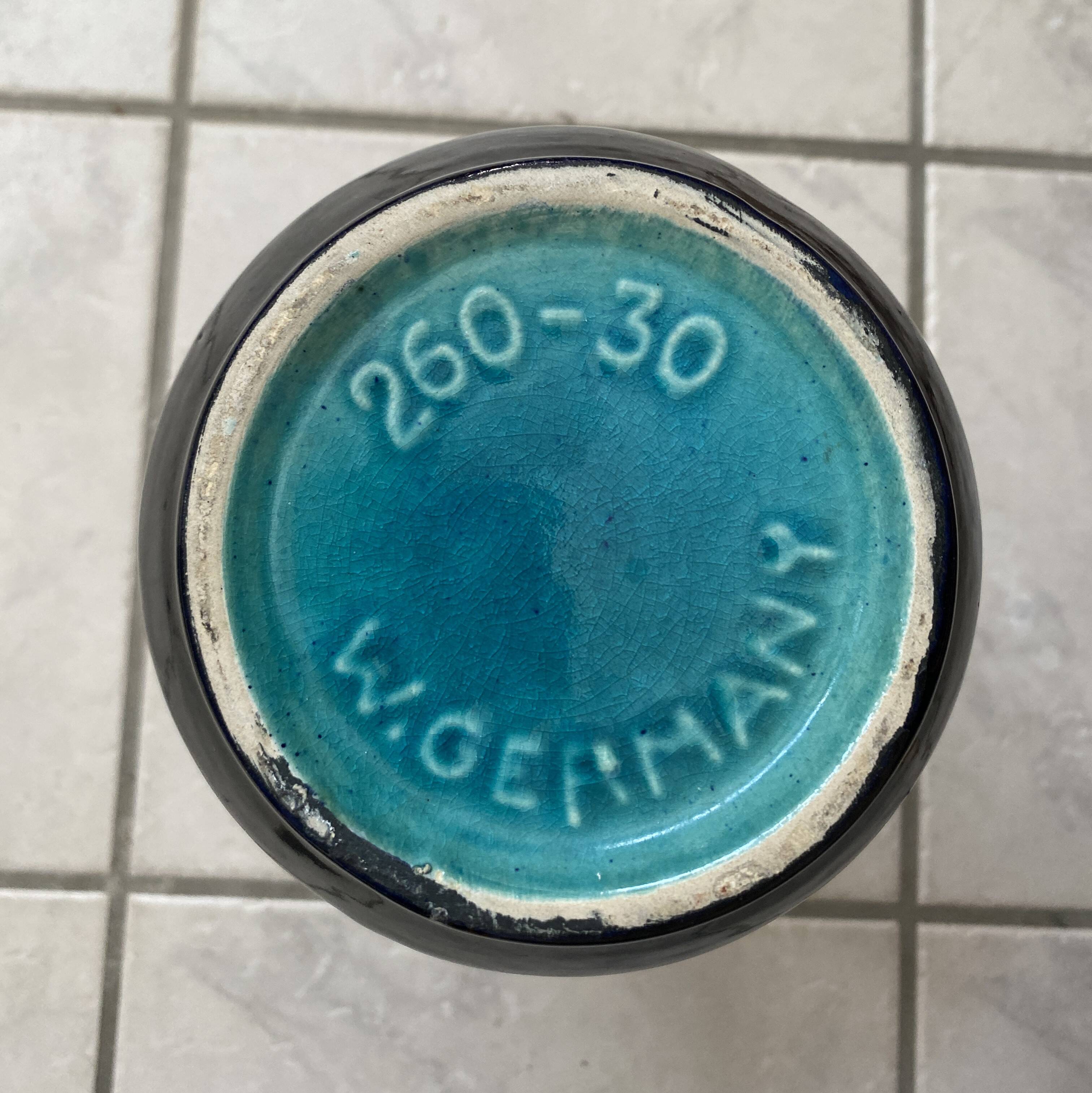 Scheurich blue ceramic vase model 260-30