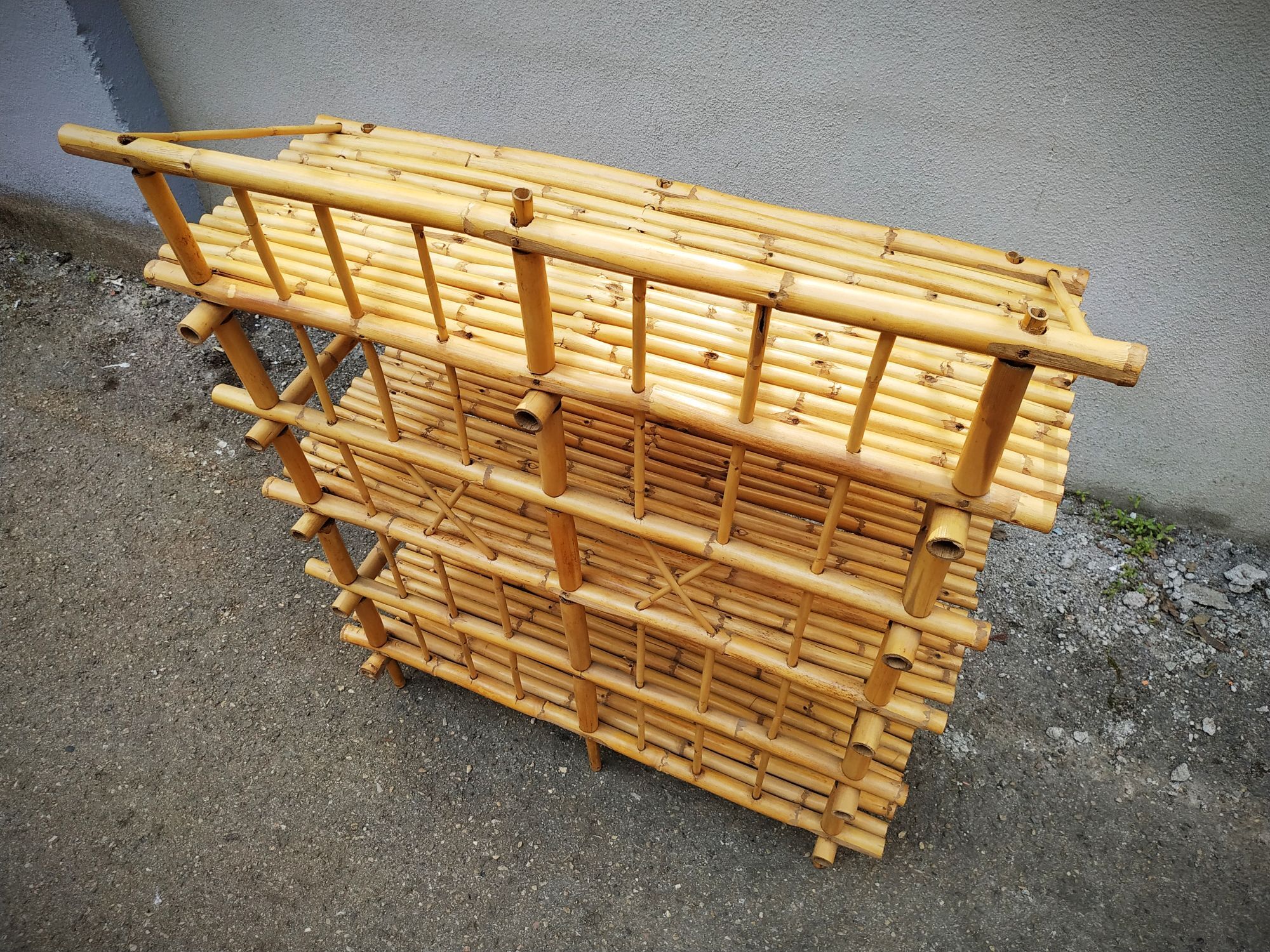 Vintage bamboo shelf