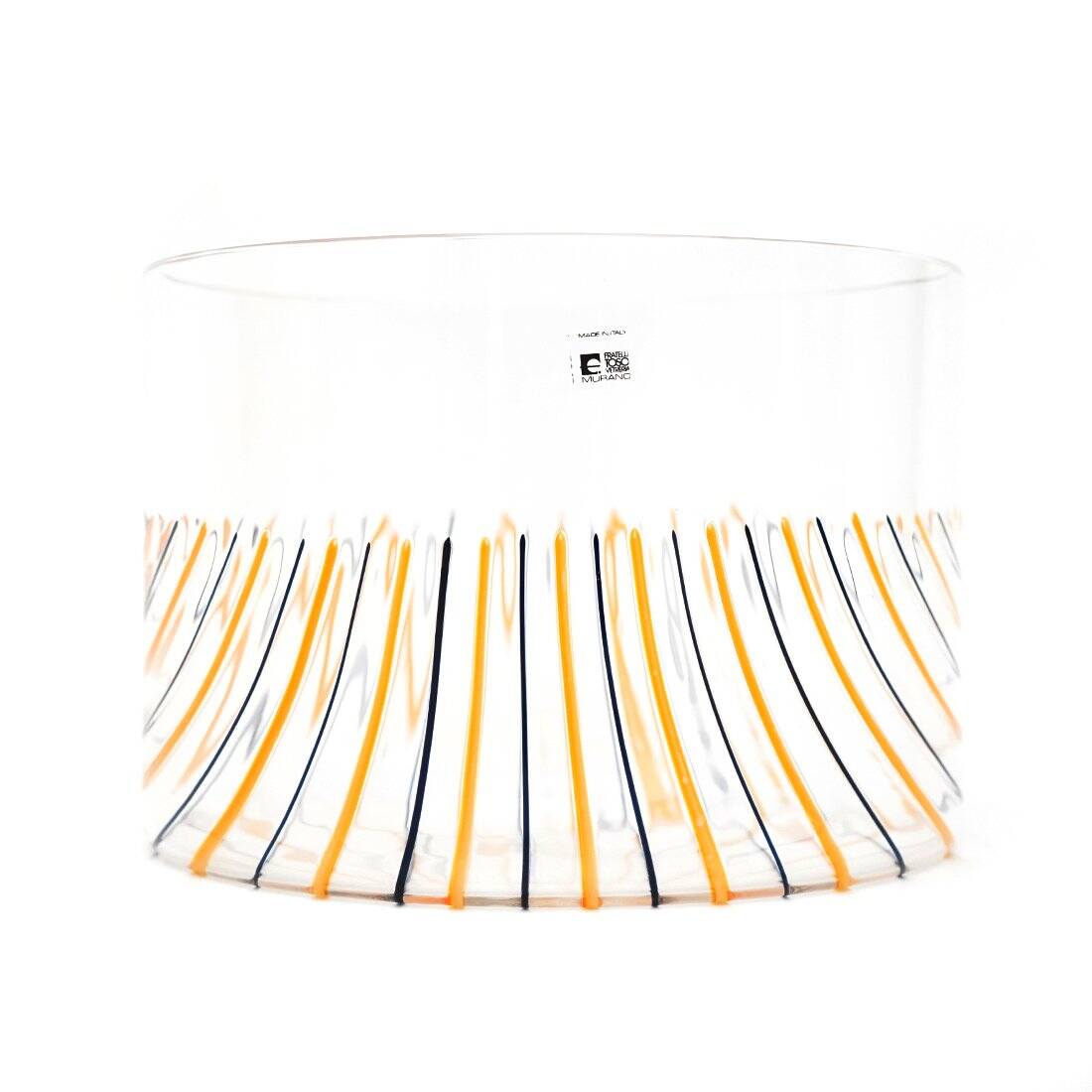 Transparent striped vase by Rosanna Toso for Fratelli Toso, 1970s.