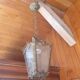 Small chandelier / lantern in bronze with etched glass - Louis XV style