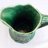 Green ceramic pitcher