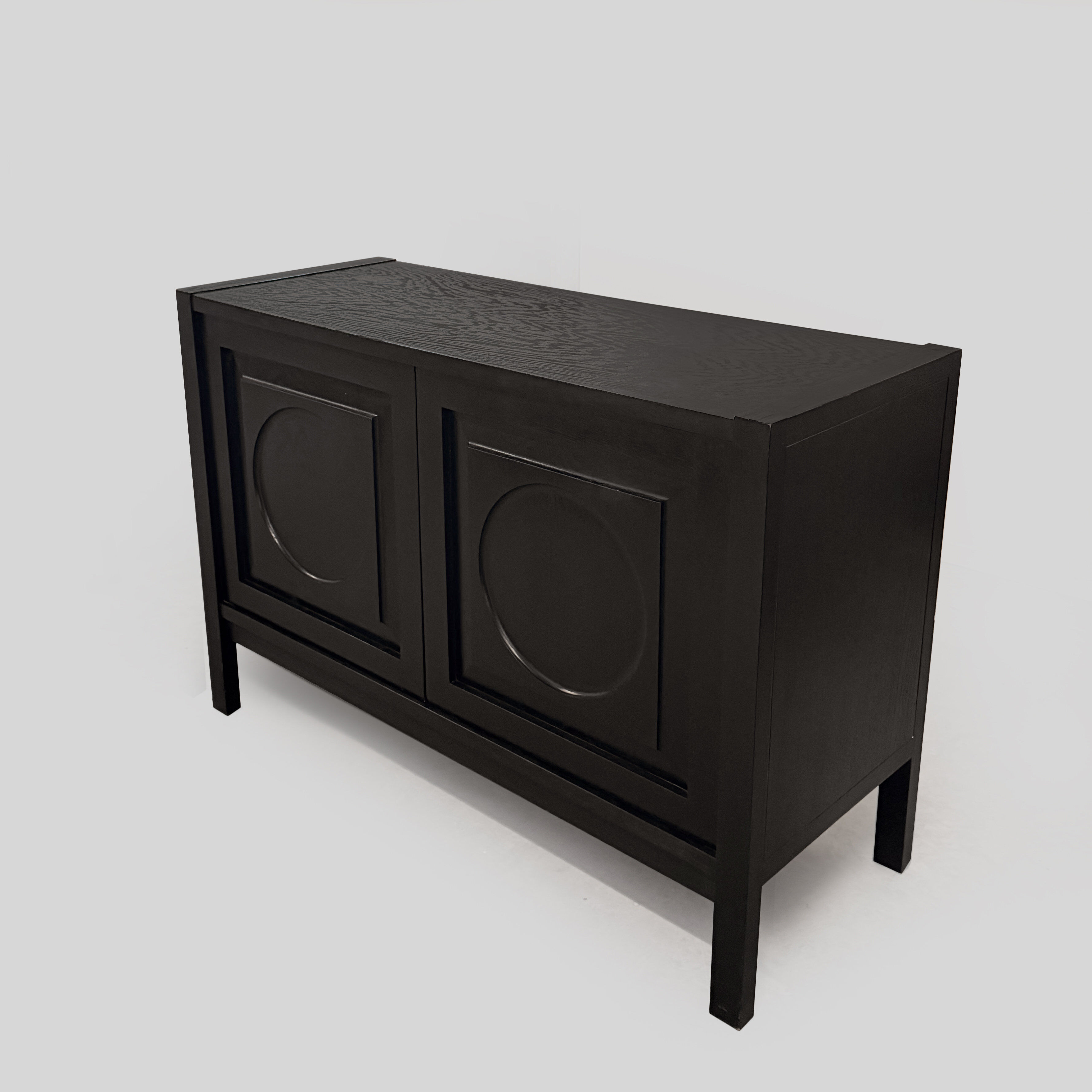Graphical Defour black sideboard, 1970s