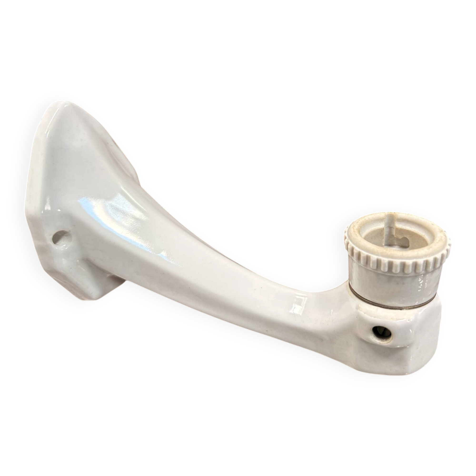 Vintage wall lamp in white porcelain – Utility elegance in the cart.