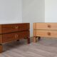 Pair of vintage wooden bedside tables, 1970s