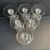 6 verres à vin – cristal léger taillé