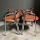 Ensemble de 4 chaises design italiennes des années 1970
