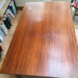 Teak dining table with compass feet, 4-6 people